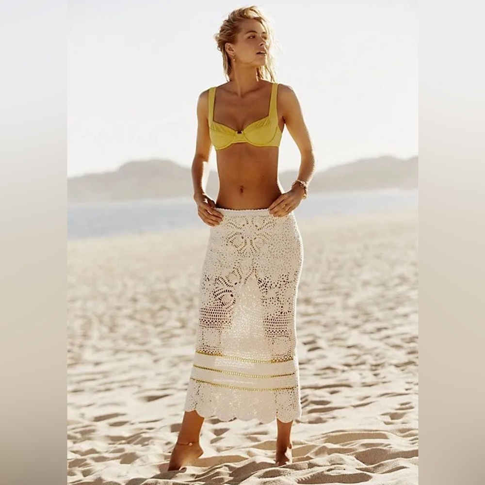 Free People Salty Point Crochet Skirt